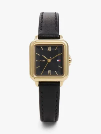 24 mm lederen band dress watch
