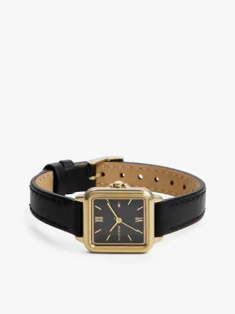 24 mm lederen band dress watch