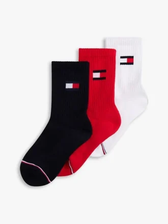 3-pack Flag Logo Crew-sokken voor kinderen
