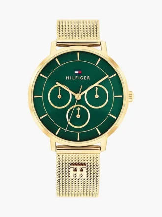 36 mm mesh-horloge met monogramaccent 36 mm mesh-horloge met monogramaccent