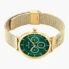 36 mm mesh-horloge met monogramaccent 36 mm mesh-horloge met monogramaccent