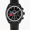 40 mm chronograafhorloge met leren band 40 mm chronograafhorloge met leren band