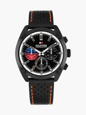 40 mm chronograafhorloge met leren band