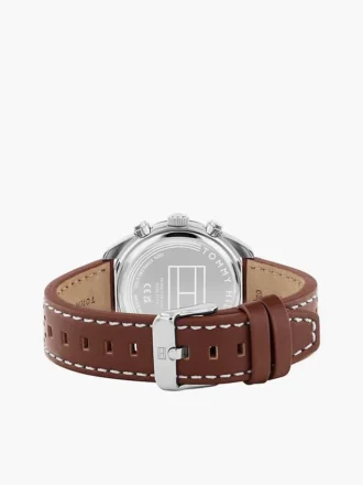 40 mm chronograafhorloge met leren band