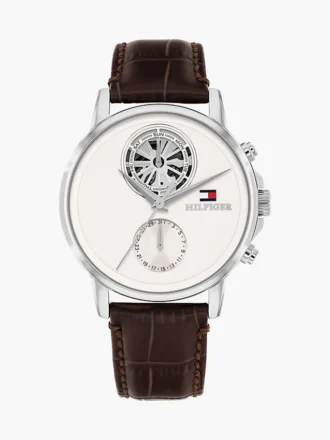 40 mm dresswatch met leren band