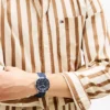 43 mm chronograafhorloge met siliconenband