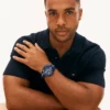 46 mm sporthorloge met siliconen band