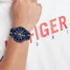 46 mm sporthorloge met siliconen band