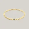 Armband met gestreepte metalen kralen Armband met gestreepte metalen kralen