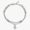 Armband met hartjesbedeltje en dubbele laag Armband met hartjesbedeltje en dubbele laag