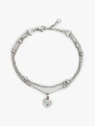 Armband met hartjesbedeltje en dubbele laag