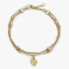 Armband met hartjesbedeltje en dubbele laag Armband met hartjesbedeltje en dubbele laag