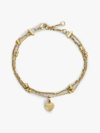 Armband met hartjesbedeltje en dubbele laag