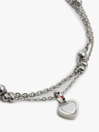 Armband met hartjesbedeltje en dubbele laag
