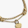 Armband met hartjesbedeltje en dubbele laag Armband met hartjesbedeltje en dubbele laag