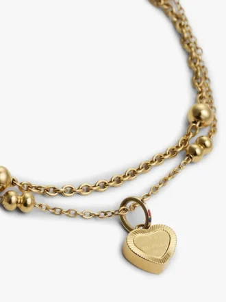 Armband met hartjesbedeltje en dubbele laag