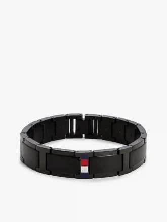 Armband met platte schakels en streepjesaccent