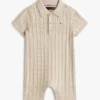 Baby’s cable knit polo short