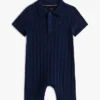 Baby’s cable knit polo short