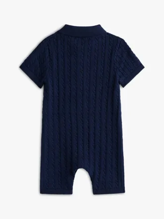 Baby’s cable knit polo short