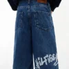 Baggy denim shorts met graffitiprint voor kinderen Baggy denim shorts met graffitiprint voor kinderen
