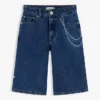 Baggy denim shorts met graffitiprint voor kinderen Baggy denim shorts met graffitiprint voor kinderen