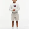 Baggy stretch chino-short met riem voor kinderen Baggy stretch chino-short met riem voor kinderen