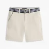 Baggy stretch chino-short met riem voor kinderen Baggy stretch chino-short met riem voor kinderen