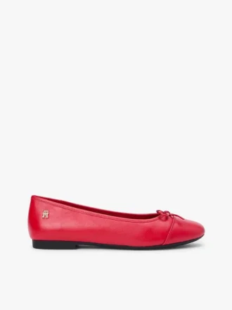 Balletflat van glad leer