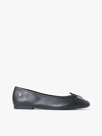 Balletflat van glad leer