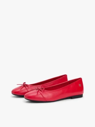 Balletflat van glad leer