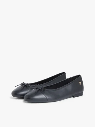 Balletflat van glad leer