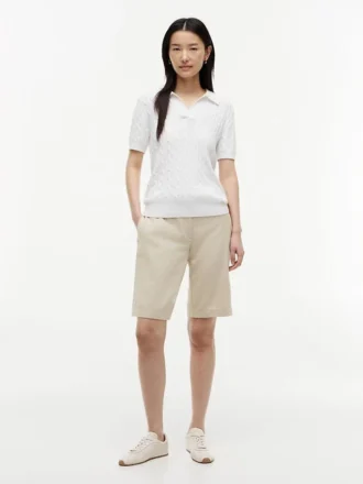 Bermudashort van linnenmix (28 cm)