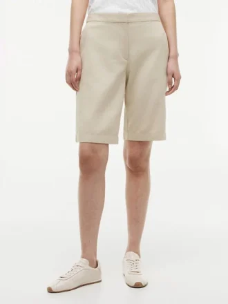 Bermudashort van linnenmix (28 cm)