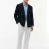Blazer van katoen-wolmix met textuur Blazer van katoen-wolmix met textuur