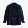 Blazer van katoen-wolmix met textuur Blazer van katoen-wolmix met textuur