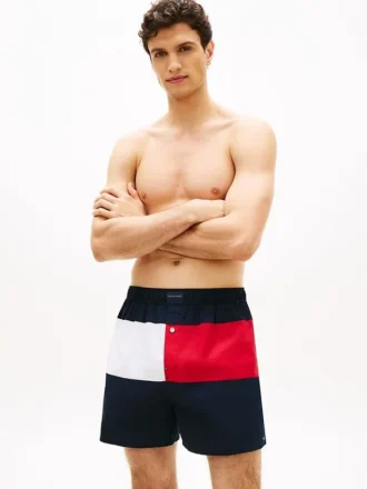 Boxershort met vlaglogo en kleurblokken