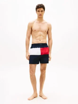 Boxershort met vlaglogo en kleurblokken