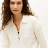 Boxy Fit kabelgebreid vest met rits Boxy Fit kabelgebreid vest met rits