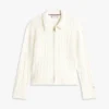 Boxy Fit kabelgebreid vest met rits Boxy Fit kabelgebreid vest met rits