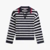 Bretonse streepjes-pointelle sweaterpolo Bretonse streepjes-pointelle sweaterpolo