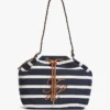 Bucketbag met scriptmonogram en Bretonse strepen Bucketbag met scriptmonogram en Bretonse strepen