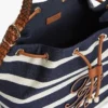 Bucketbag met scriptmonogram en Bretonse strepen Bucketbag met scriptmonogram en Bretonse strepen