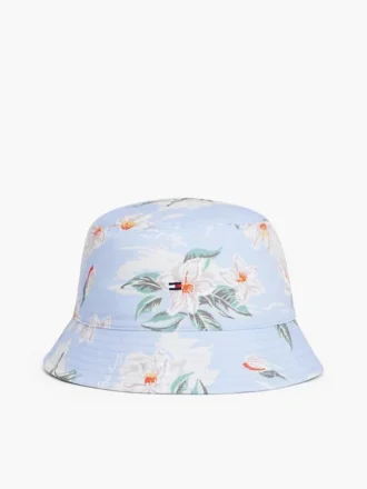 Buckethoed met bloemenprint Buckethoed met bloemenprint