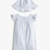 Cadeauset met gestreepte jurk en hoed voor baby’s Cadeauset met gestreepte jurk en hoed voor baby’s