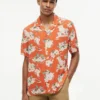 Camp-shirt met bloemenprint van linnenmix, normale pasvorm Camp-shirt met bloemenprint van linnenmix, normale pasvorm
