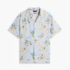 Camp-shirt met bloemenprint van linnenmix, normale pasvorm Camp-shirt met bloemenprint van linnenmix, normale pasvorm
