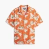 Camp-shirt met bloemenprint van linnenmix, normale pasvorm Camp-shirt met bloemenprint van linnenmix, normale pasvorm
