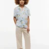 Camp-shirt met bloemenprint voor kinderen