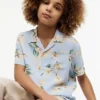 Camp-shirt met bloemenprint voor kinderen